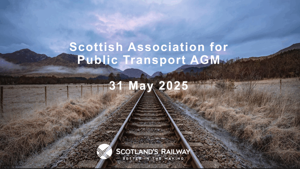 Scott Prentice, Strategy and Planning Director, ScotRail speaking at SAPT AGM
